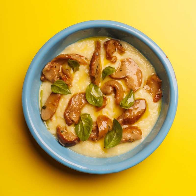 CREAMY POTATO AND PORCINI MUSHROOM SOUP